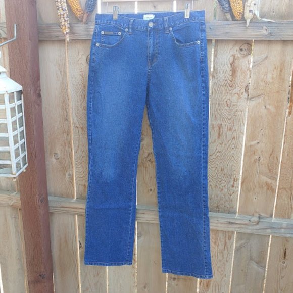 calvin klein mid rise straight jeans